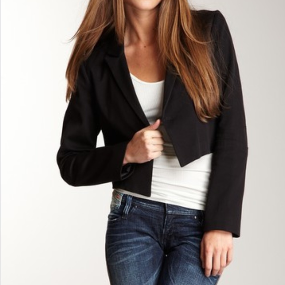 Diesel Giuffe Black Cropped Blazer